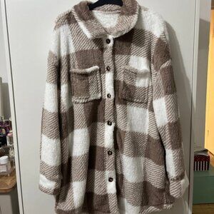Shein XL teddy cardigan/shacket never worn